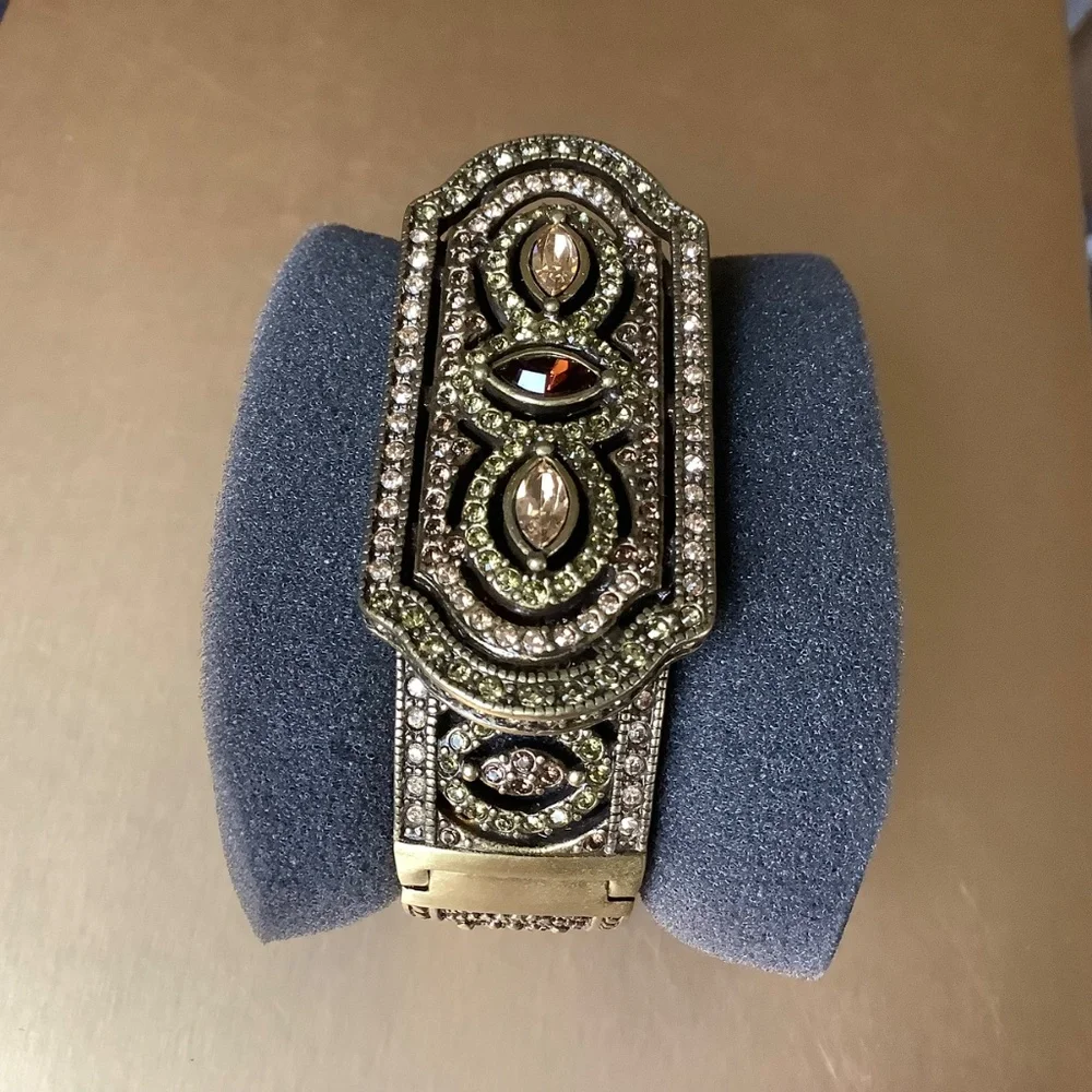 Heidi Daus Tastemaker Crystal Accented Cuff Bracelet SZ S/M